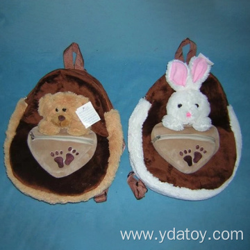 Comfortable plush rabbit animal backpack